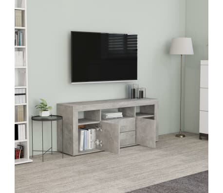 vidaXL Meuble TV Gris béton 120x30x50 cm Aggloméré