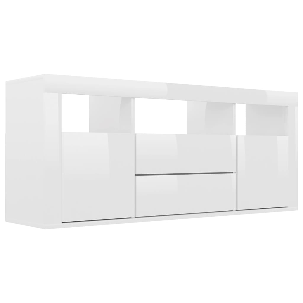 

vidaXL TV Cabinet High Gloss White 47.2"x11.8"x19.7" Engineered Wood