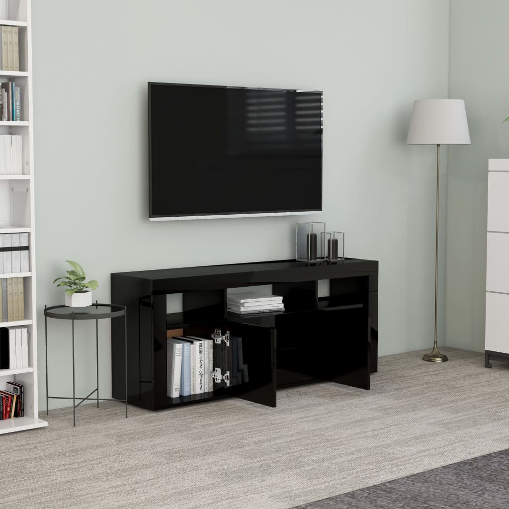 

vidaXL Tv-meubel 120x30x50 cm spaanplaat hoogglans zwart