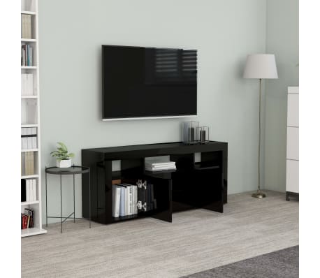 vidaXL Έπιπλο Τηλεόρασης Γυαλιστερό Μαύρο 120x30x50 εκ. Επεξ. Ξύλο