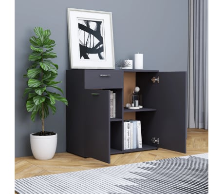 vidaXL Sideboard Grey 80x36x75 cm Engineered Wood