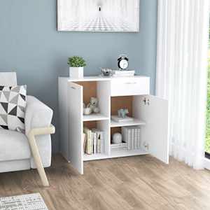 vidaXL &Scaron;oninė spintelė, baltos spalvos, 80x36x75cm, MDP