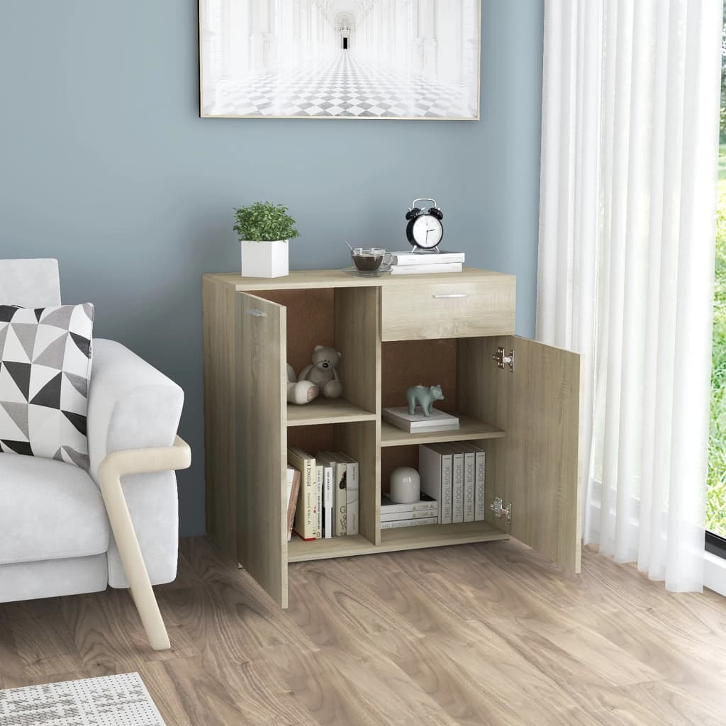 

vidaXL Dressoir 80x36x75 cm spaanplaat sonoma eikenkleurig
