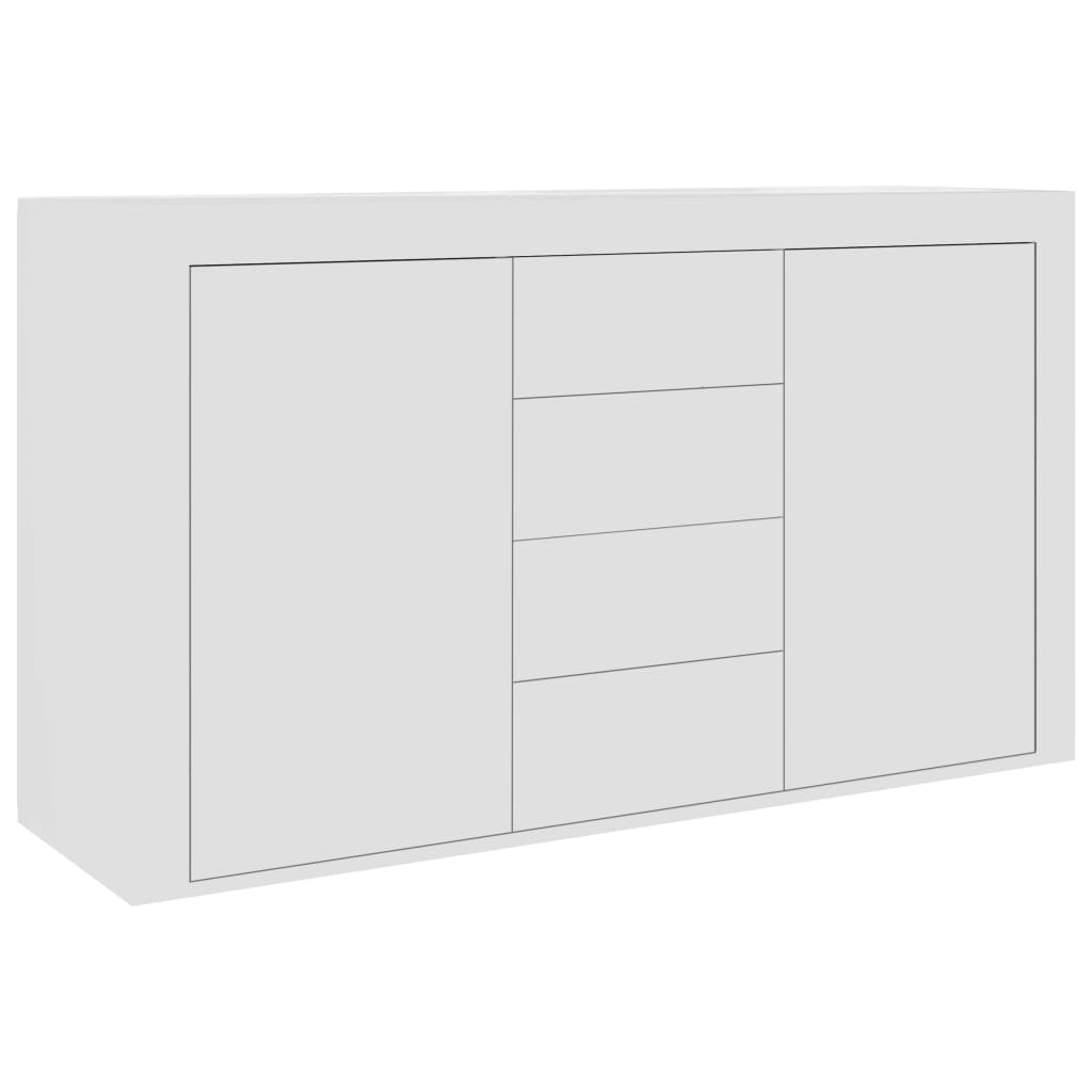 

vidaXL Sideboard White 47.2"x14.2"x27.2" Chipboard