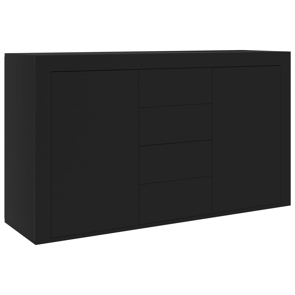 

vidaXL Sideboard Black 47.2"x14.2"x27.2" Engineered Wood