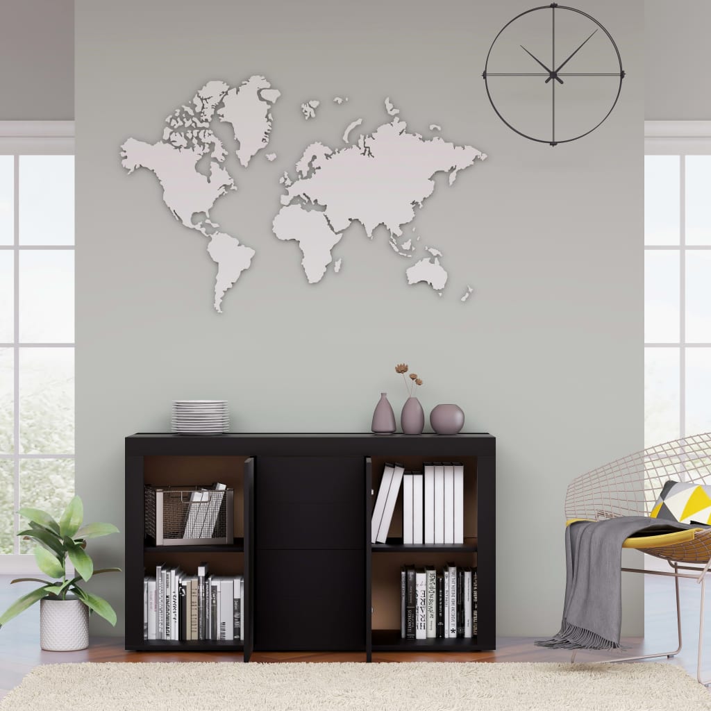 

vidaXL Dressoir 120x36x69 cm spaanplaat zwart