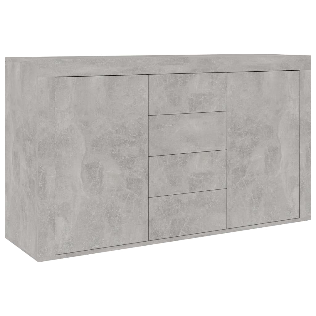Příborník betonově šedý 120 x 36 x 69 cm dřevotříska