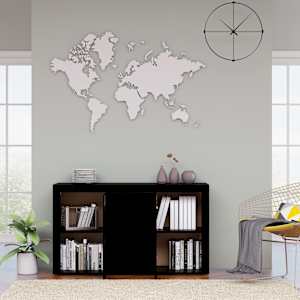 vidaXL Senkki korkeakiilto musta 120x36x69 cm lastulevy