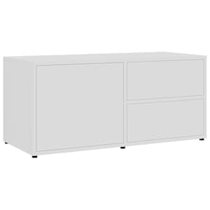 TV stolek bílý 80 x 34 x 36 cm kompozitní dřevo - obrázek 2