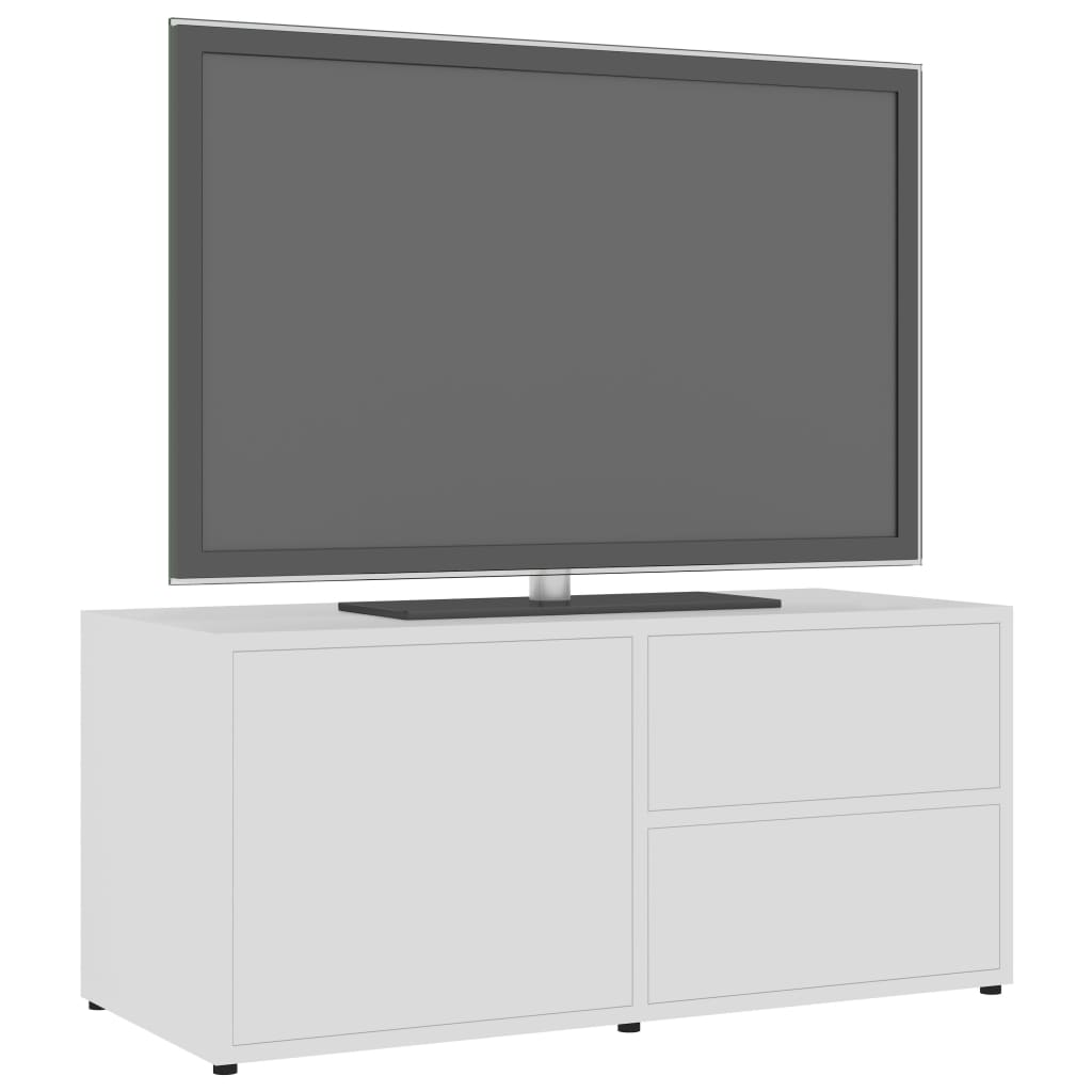 Meuble TV Blanc 80x34x36 cm Bois d’ingénierie | meublestv.fr 5
