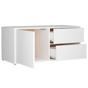 TV stolek bílý 80 x 34 x 36 cm kompozitní dřevo - obrázek 6