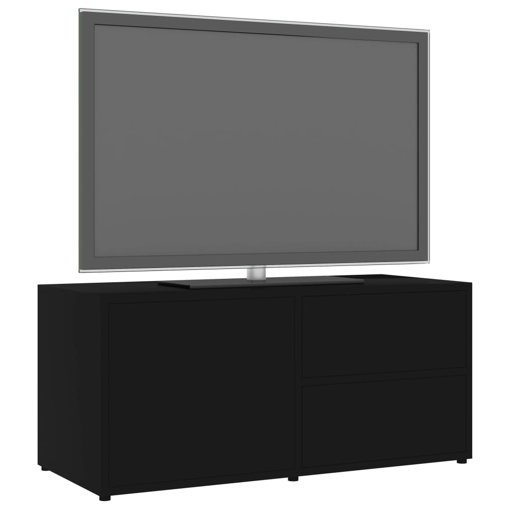 Meuble TV Noir 80x34x36 cm Aggloméré | meublestv.fr 5