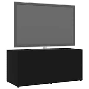TV stolek černý 80 x 34 x 36 cm kompozitní dřevo - obrázek 4