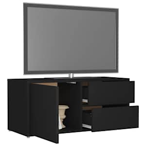 TV stolek černý 80 x 34 x 36 cm kompozitní dřevo - obrázek 5