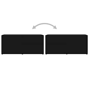TV stolek černý 80 x 34 x 36 cm kompozitní dřevo - obrázek 9