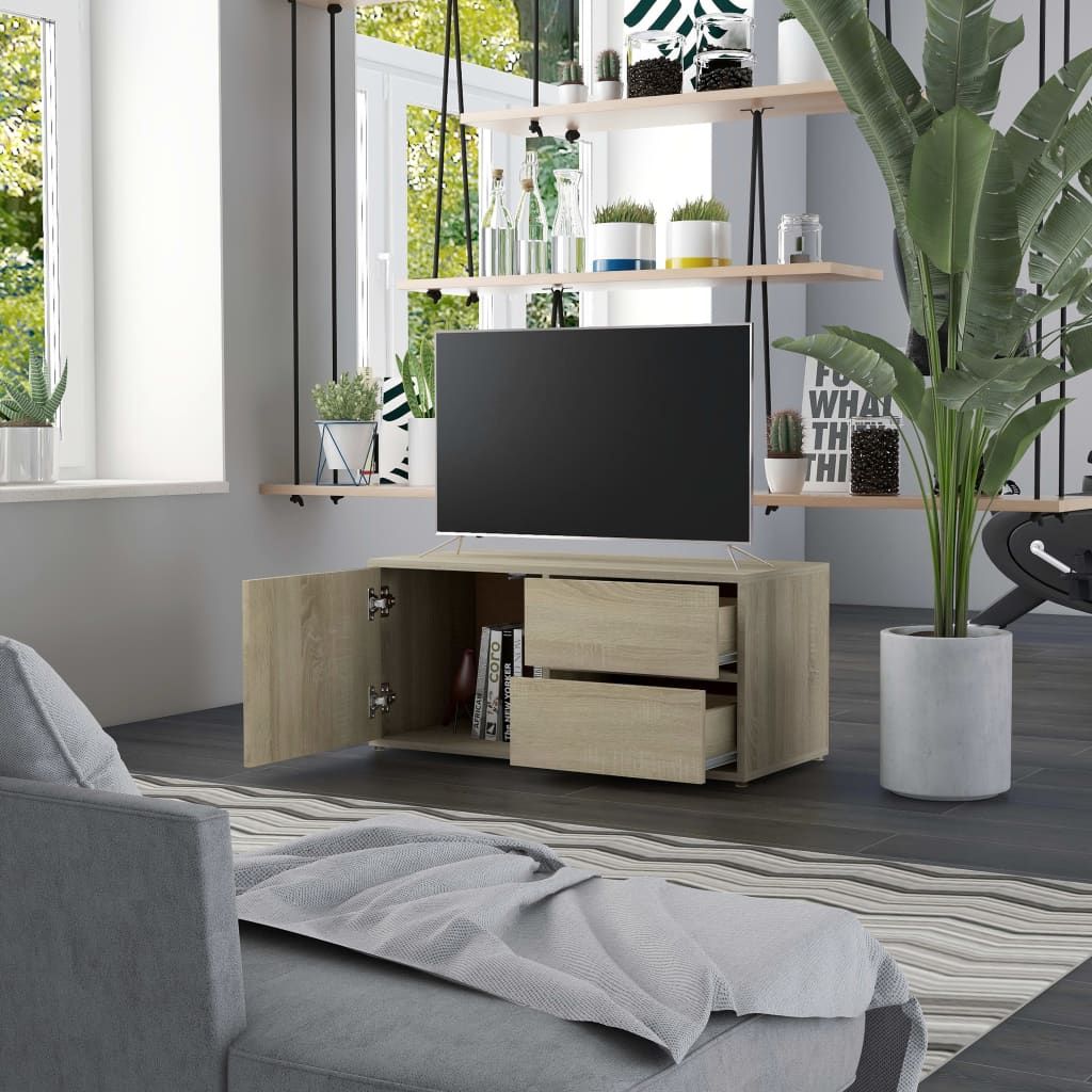 

vidaXL Tv-meubel 80x34x36 cm spaanplaat sonoma eikenkleurig