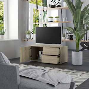 TV stolek dub sonoma 80 x 34 x 36 cm kompozitní dřevo - obrázek 3
