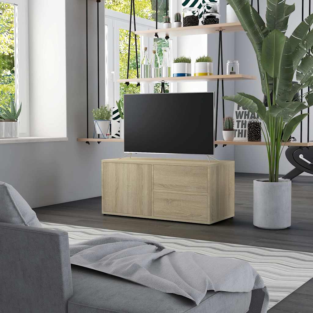 vidaXL Szafka pod telewizor, d�b sonoma, 80x34x36 cm