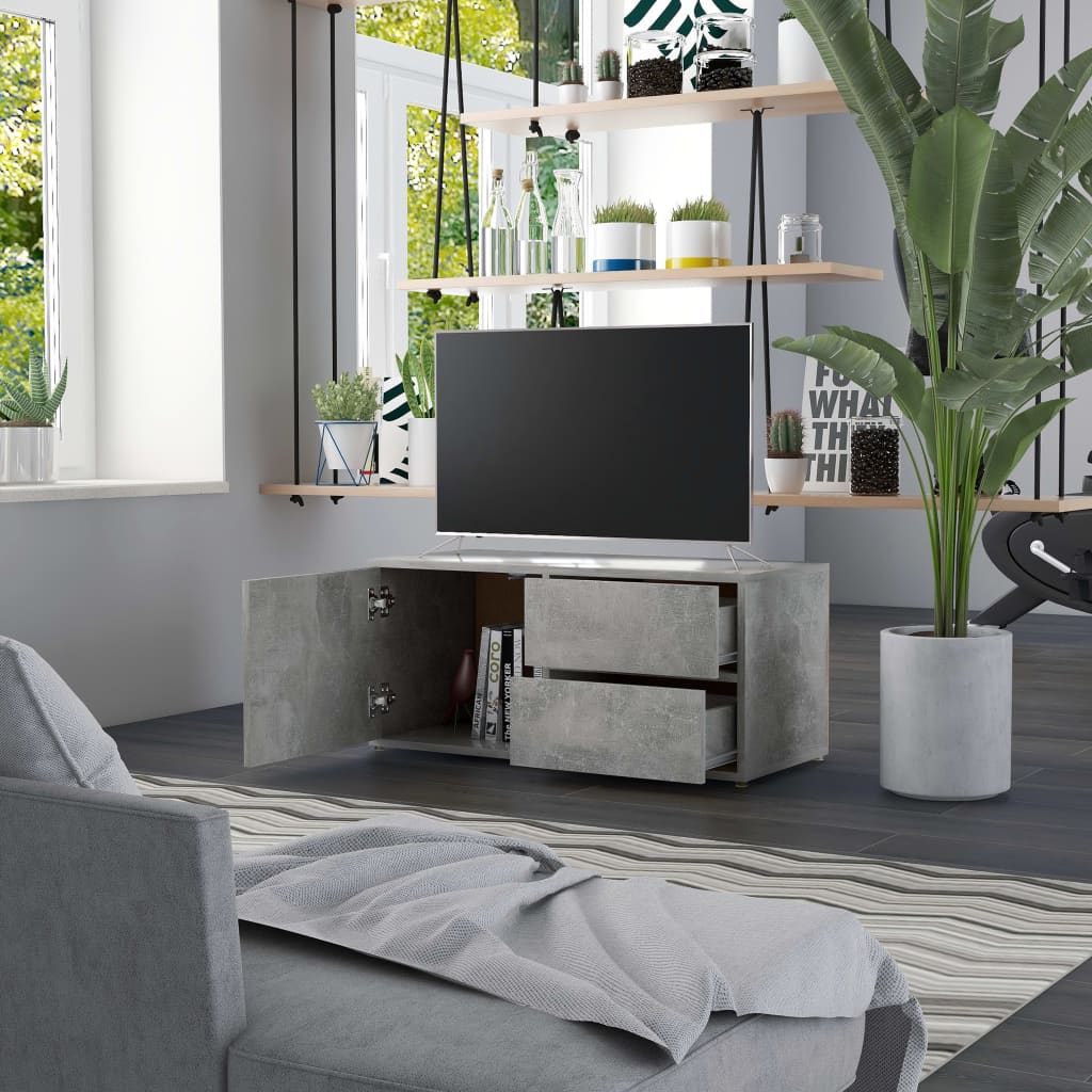 

vidaXL Tv-meubel 80x34x36 cm spaanplaat betongrijs
