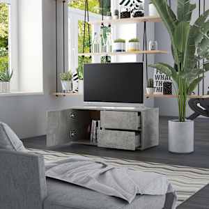 TV stolek betonově šedý 80 x 34 x 36 cm kompozitní dřevo - obrázek 3