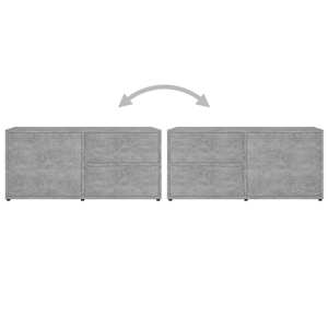 TV stolek betonově šedý 80 x 34 x 36 cm kompozitní dřevo - obrázek 9