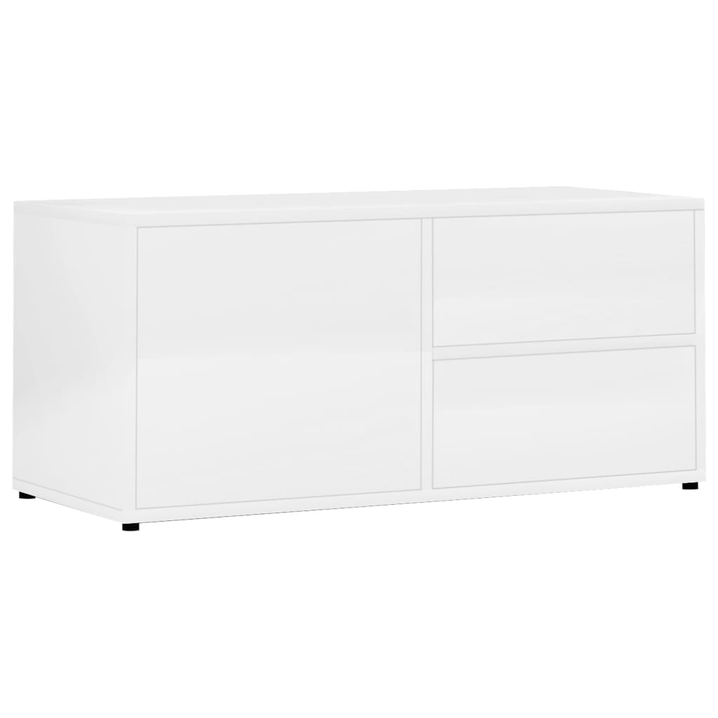 

vidaXL TV Cabinet High Gloss White 31.5"x13.4"x14.2" Engineered Wood