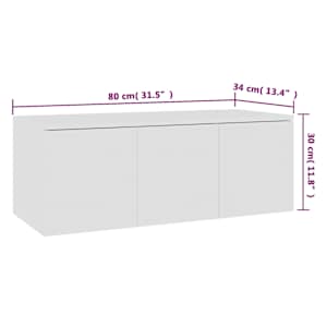 TV stolek bílý 80 x 34 x 30 cm kompozitní dřevo - obrázek 8