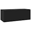 vidaXL telerikapp, must, 80 x 34 x 30 cm, tehispuit
