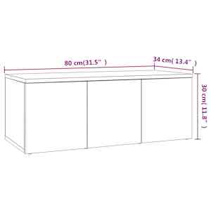 TV stolek betonově šedý 80 x 34 x 30 cm kompozitní dřevo - obrázek 9