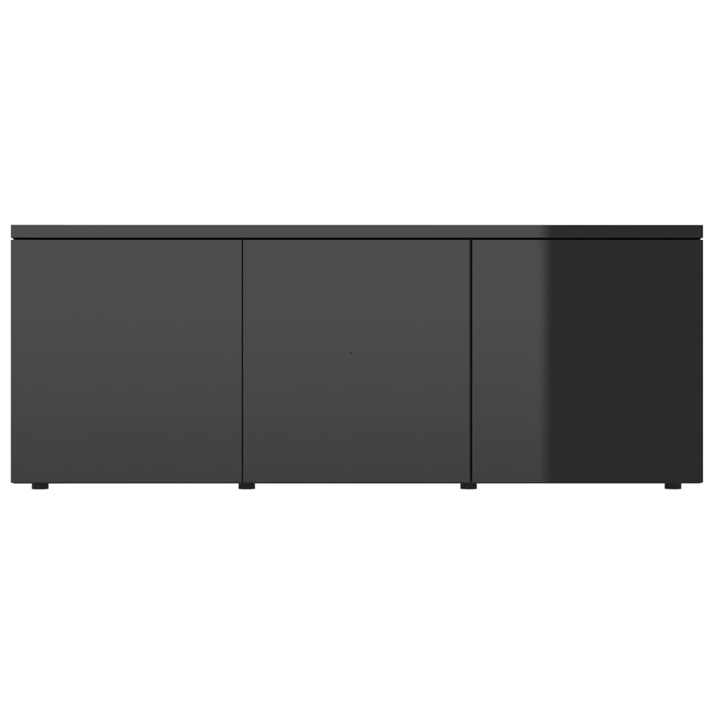 Meuble TV Noir brillant 80x34x30 cm Aggloméré | meublestv.fr 6