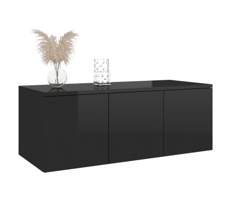 vidaXL Televizoriaus spintelė, juoda, 80x34x30cm, apdirbta mediena