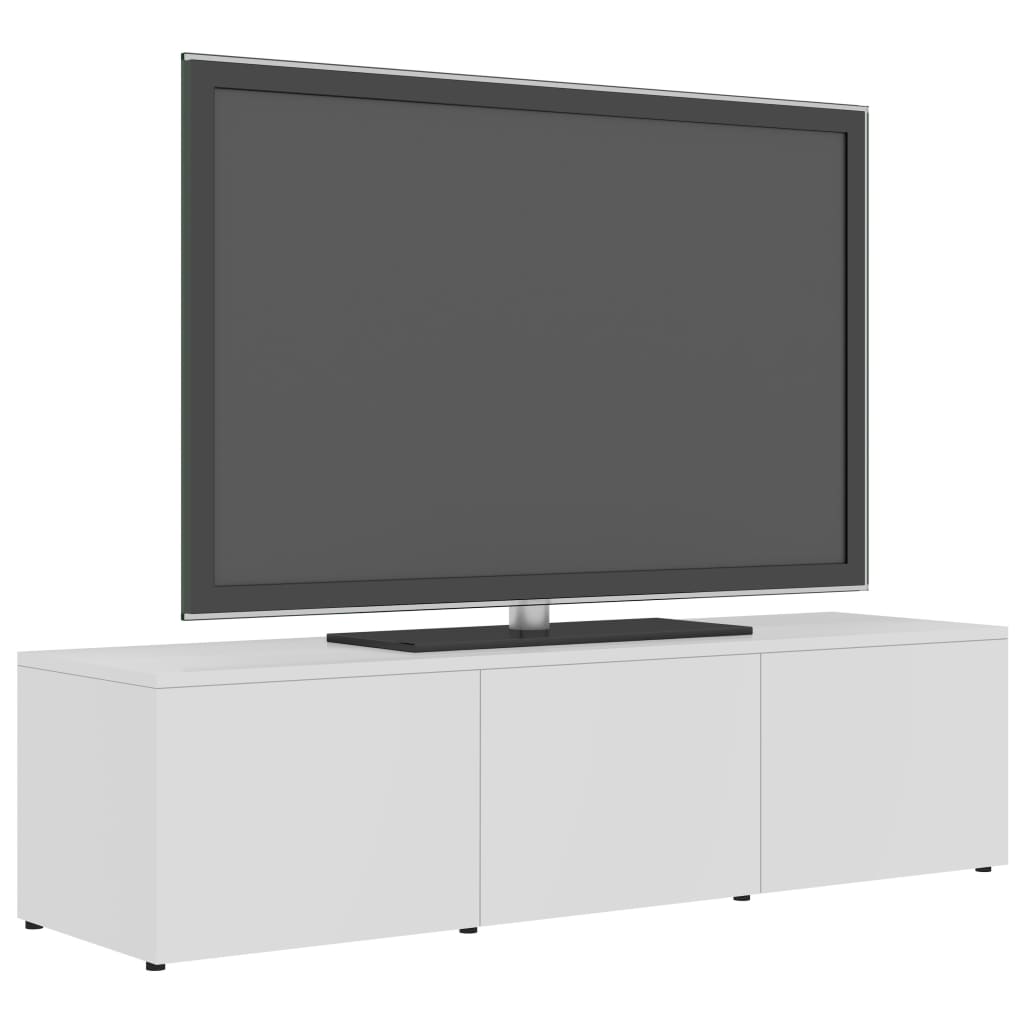 vidaXL TV skrinka, biela 120x34x30 cm, drevotrieska