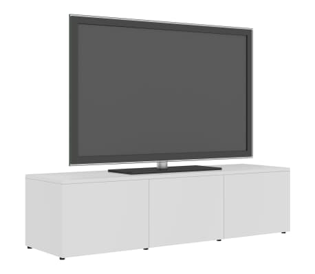 vidaXL Mueble para TV madera contrachapada blanco 120x34x30 cm