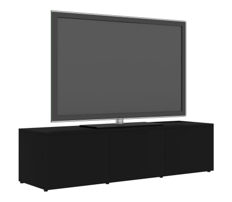 vidaXL TV Cabinet Black 120x34x30 cm Engineered Wood