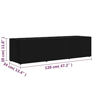 TV stolek černý 120 x 34 x 30 cm kompozitní dřevo - obrázek 9