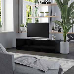 TV stolek černý 120 x 34 x 30 cm kompozitní dřevo