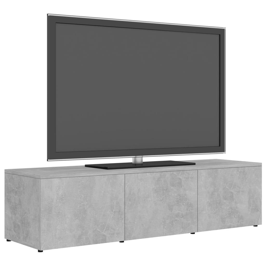 vidaXL TV Cabinet Concrete Grey 120x34x30 cm Engineered Wood