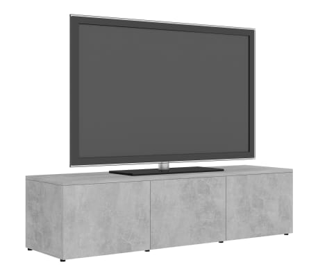 vidaXL TV skrinka, betónovo sivá 120x34x30 cm, drevotrieska