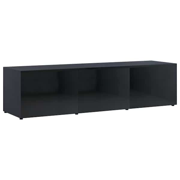 vidaXL telerikapp, k&otilde;rgl&auml;ikega must, 120 x 34 x 30, tehispuit
