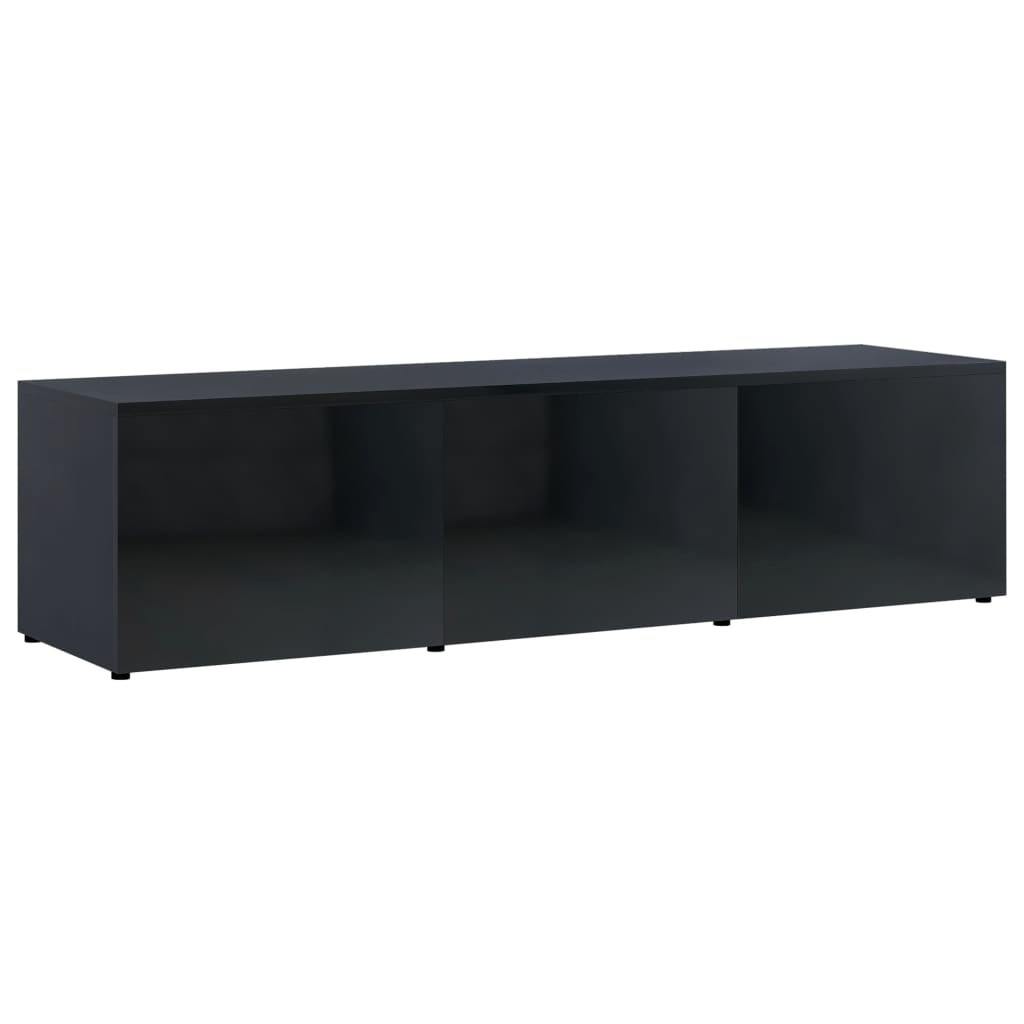 

vidaXL TV Cabinet High Gloss Black 47.2"x13.4"x11.8" Engineered Wood