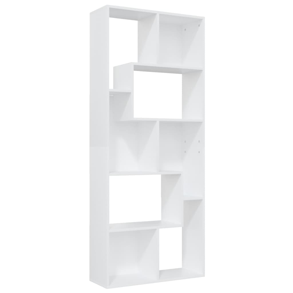 vidaXL Knihovna bílá 67 x 24 x 161 cm kompozitní dřevo
