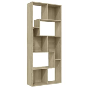 vidaXL raamaturiiul Sonoma tamm, 67 x 24 x 161 cm, puitlaastplaat