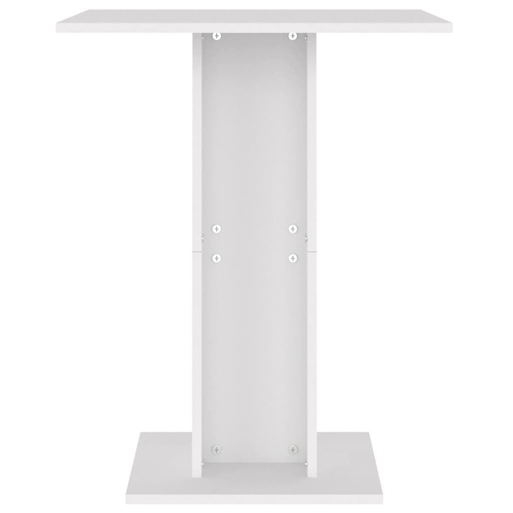 vidaXL Bistro Table White 23.6"x23.6"x29.5" Chipboard