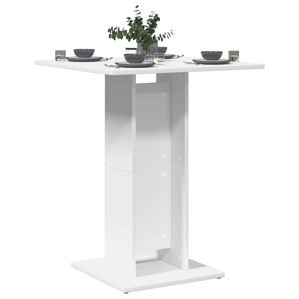 vidaXL Stolik bistro, bia�y, 60x60x75 cm, materia� drewnopochodny