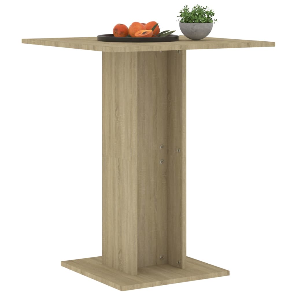 bistro galds, ozolkoka krāsa, 60x60x75 cm, kokskaidu plāksne | Stepinfit.lv