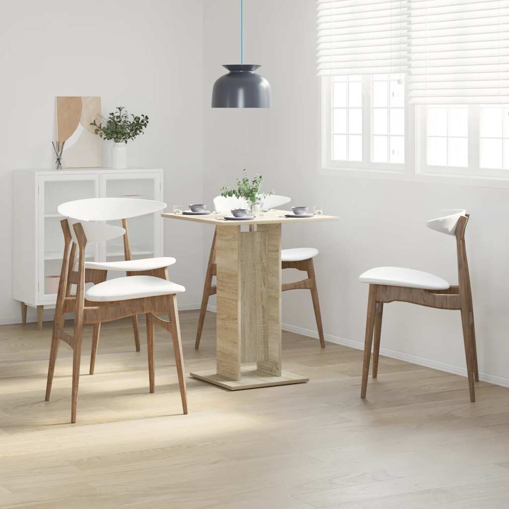 vidaXL Masă de bistro, stejar sonoma, 60x60x75 cm, lemn prelucrat