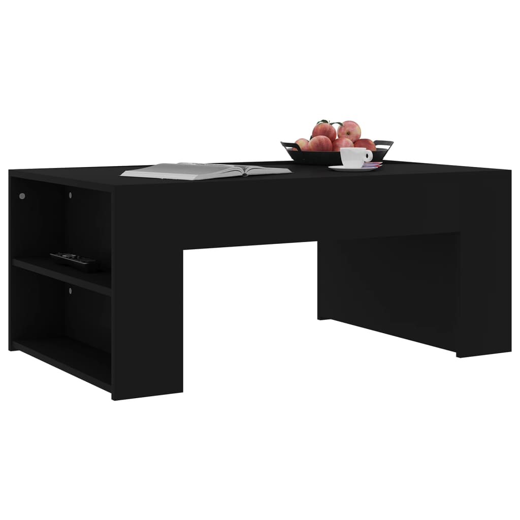 vidaXL Coffee Table Black 39.4"x23.6"x16.5" Engineered Wood