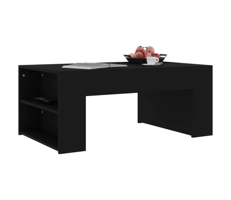 vidaXL Coffee Table Black 39.4"x23.6"x16.5" Engineered Wood