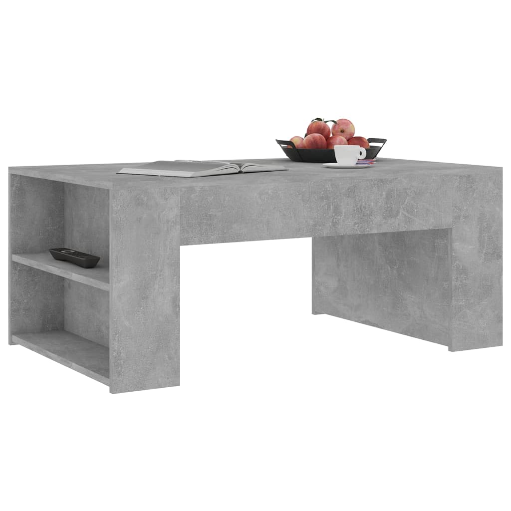 vidaXL Table basse Gris béton 100x60x42 cm Aggloméré