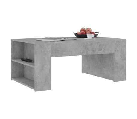 vidaXL Konferenčný stolík, betónovo sivý 100x60x42 cm, drevotrieska